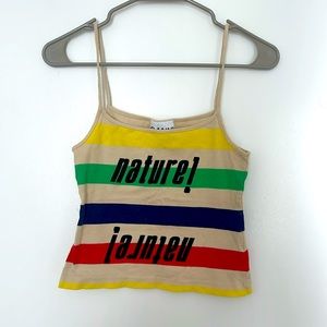 Ganni striped tank top